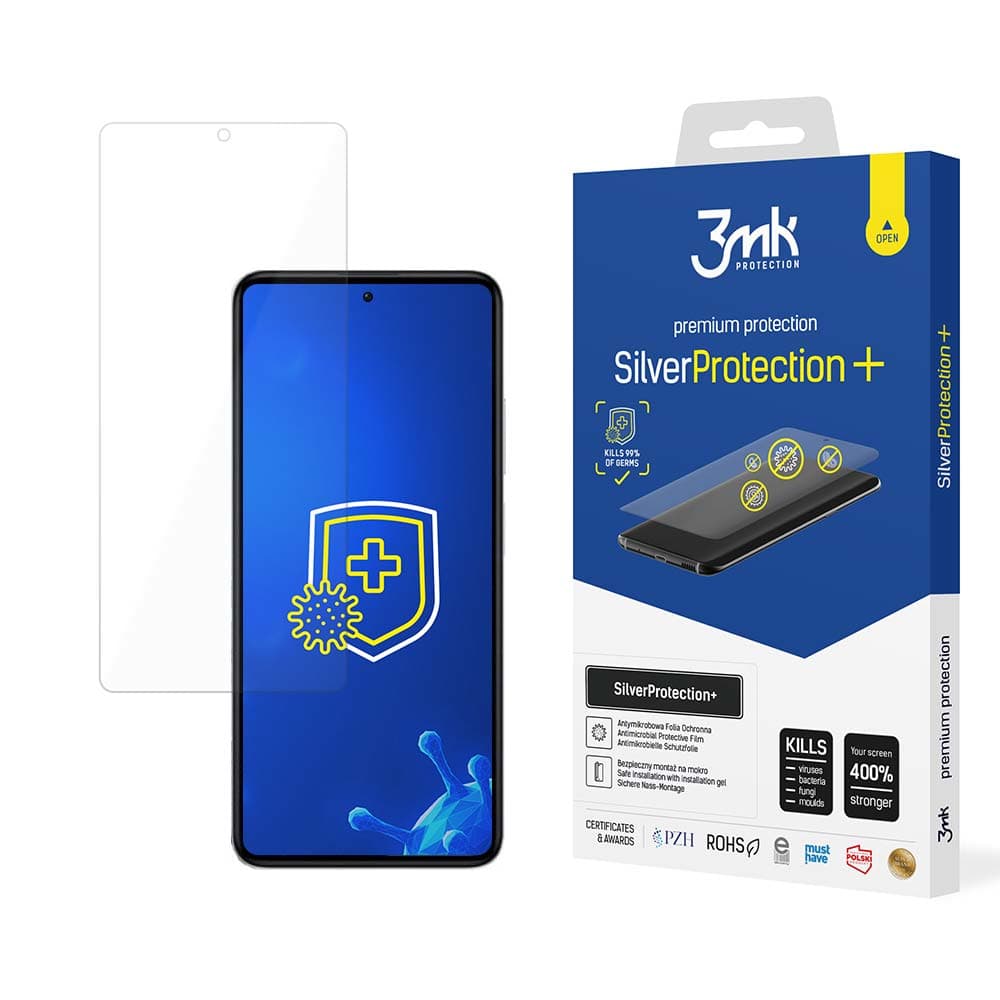 Антибактериално защитно покритие за дисплея на Xiaomi Poco M4 GT 5G - 3mk Silver Protection+ Screen Protector (прозрачен)