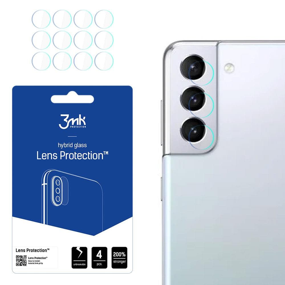 Предпазни стъклени защитни покрития за камерата на Samsung Galaxy S22 Plus - 3MK Lens Protection Hybrid Glass Set (4 комплекта)