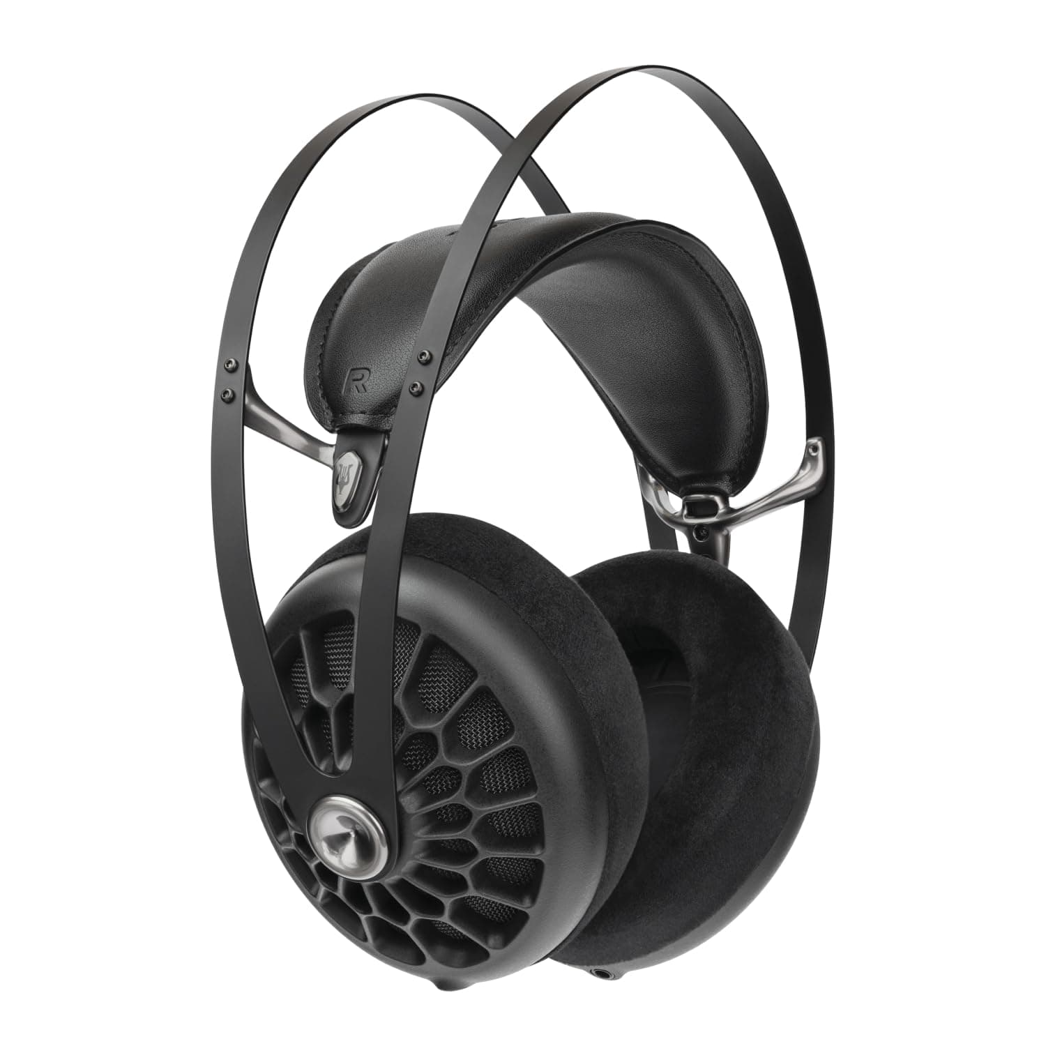 Слушалки Meze Audio 105 Aer, Jack 3.5mm, Jack 6.3mm, 50mm говорители с въглеродни влакна, велурени наушници, черни