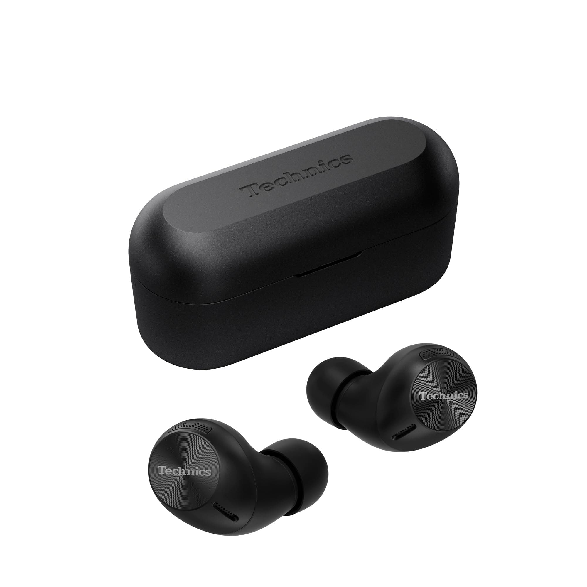 Слушалки Technics EAH-AZ40M2, безжични, Bluetooth, MEMS микрофон, хибридно шумопотискане, 6mm говорители, IPX4 защита, черни