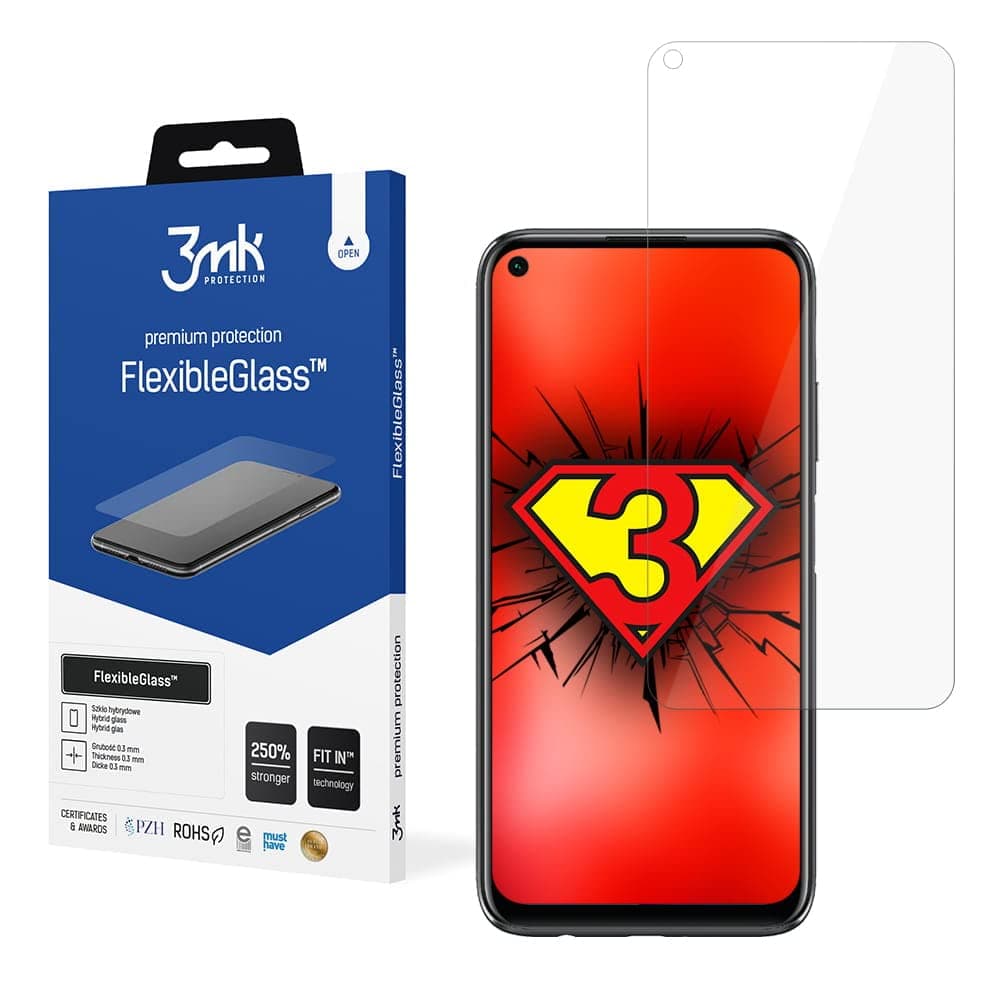 Хибридно защитно покритие за дисплея на Huawei P40 Lite - 3mk FlexibleGlass Screen Protector (прозрачен)