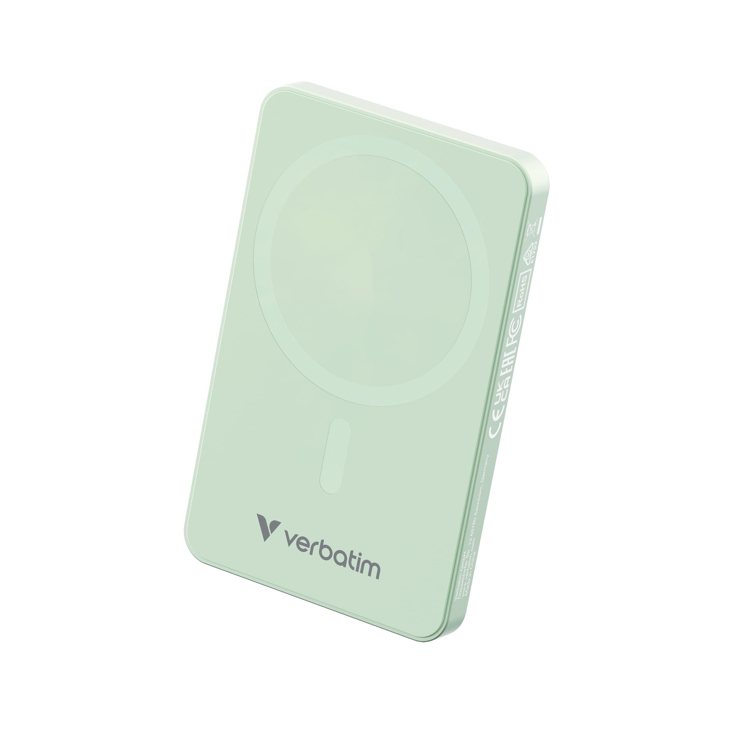 Verbatim Charge 'n' Go Essentials Power Bank Магнитна безжична 5000mAh зелена