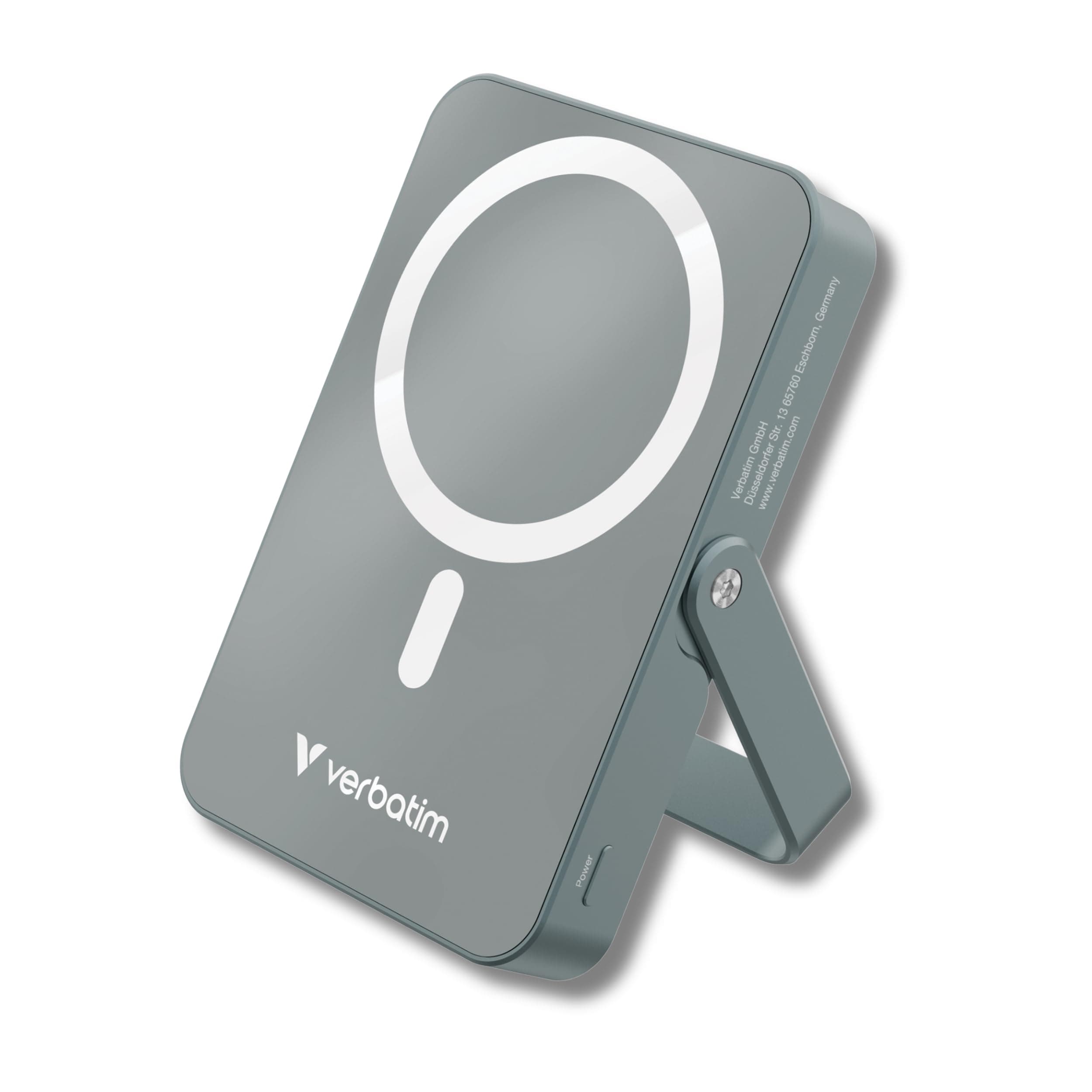 Verbatim Charge 'n' Go Power Bank с магнитна безжична стойка 10000mAh сива