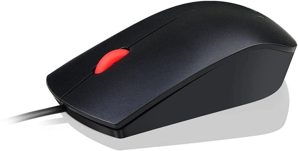 Мишка Lenovo Essential 4Y50R20863, оптична (1600dpi), USB, черна, 3 бутона