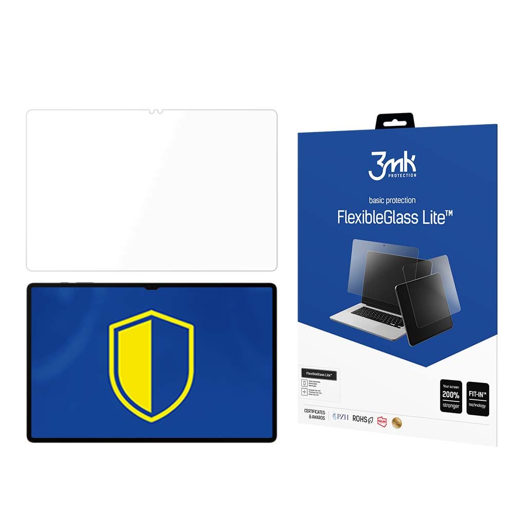 Хибридно стъклено защитно покритие за дисплея на Samsung Galaxy Tab S9 Ultra - 3mk FlexibleGlass Lite Screen Protector (прозрачен)