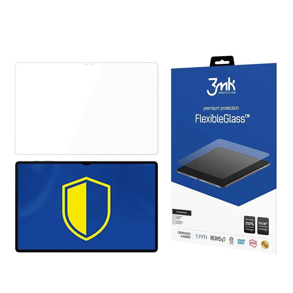 Хибридно стъклено защитно покритие за дисплея на Samsung Galaxy Tab S9 Plus - 3mk FlexibleGlass Screen Protector (прозрачен)