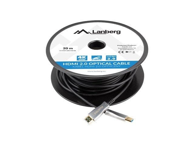 Lanberg HDMI M/M v2.0 cable 20m optical black aoc