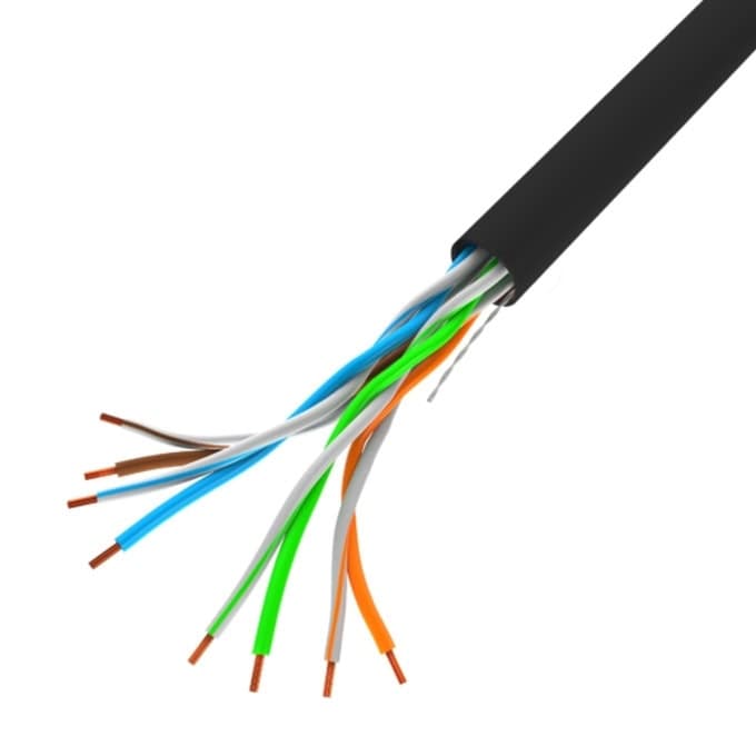 Lanberg LAN cable CAT.5e utp 305m solid cu black fluke