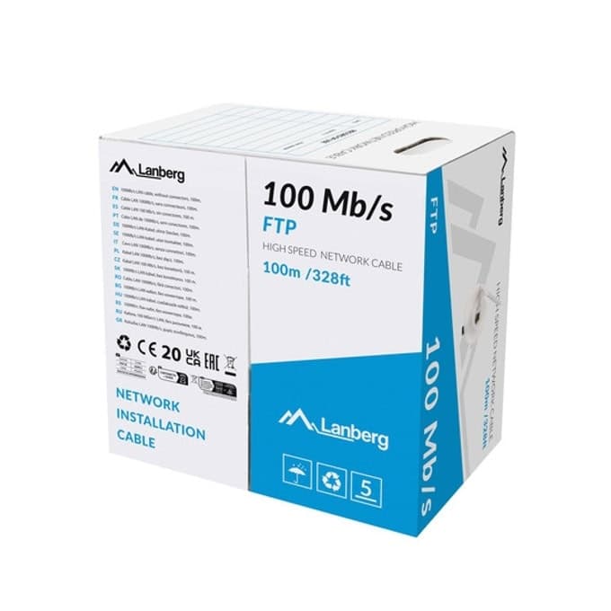 Lanberg LAN cable ftp 100m solid cca grey