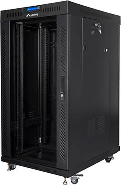 Lanberg rack cabinet 19" free-standing 22U/600x800 (flat pack) with glass door lcd black v2