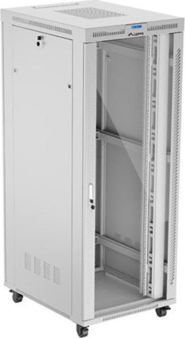 Lanberg rack cabinet 19" free-standing 42U/800x1000 (flat pack) with glass door lcd grey v2