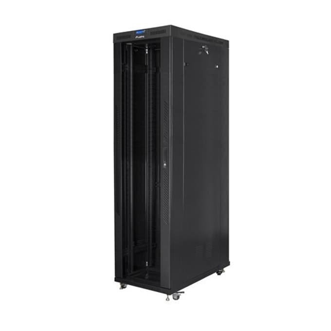 Lanberg rack cabinet 19" free-standing 47U/800x1200 (flat pack) with glass door lcd black v2