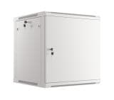 Lanberg rack cabinet 19" wall-mount 12U/600x600 for self-assembly with metal door grey (flat pack)