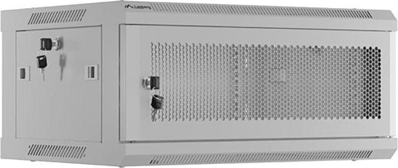 Lanberg rack cabinet 19" wall-mount 4U/600x450 with perforated door grey (flat pack)