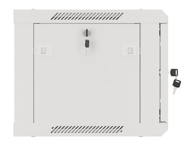 Lanberg rack cabinet 19" wall-mount 6U/600x450 for self-assembly with metal door grey (flat pack)