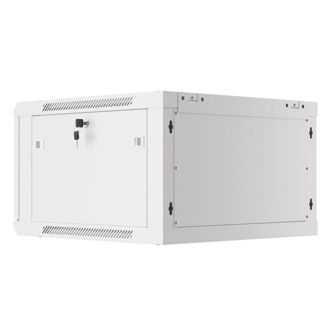Lanberg rack cabinet 19" wall-mount 6U/600x600 for self-assembly with metal door grey (flat pack)