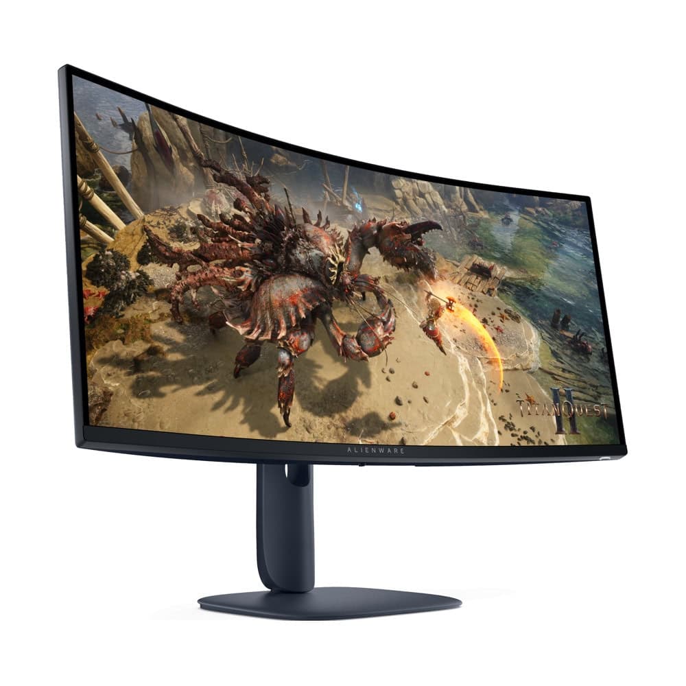 Dell Alienware AW3425DWM, 34" Curved WQHD LED AG 21:9, VA, 1ms GTG, 3000:1, 400 cd/m2, 3440x1440, 180 Hz, 95% DCI-P3, HDR, VRR, AMD FreeSync, VESA AdaptiveSync, HDMI, DP, USB 5Gbps, PIP, PBP, Height Adjustable, Pivot, Tilt, Black