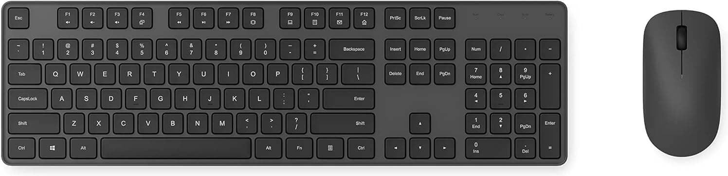 Комплект клавиатура и мишка Xiaomi Wireless Keyboard and Mouse Combo, безжични, 1000 dpi, черни