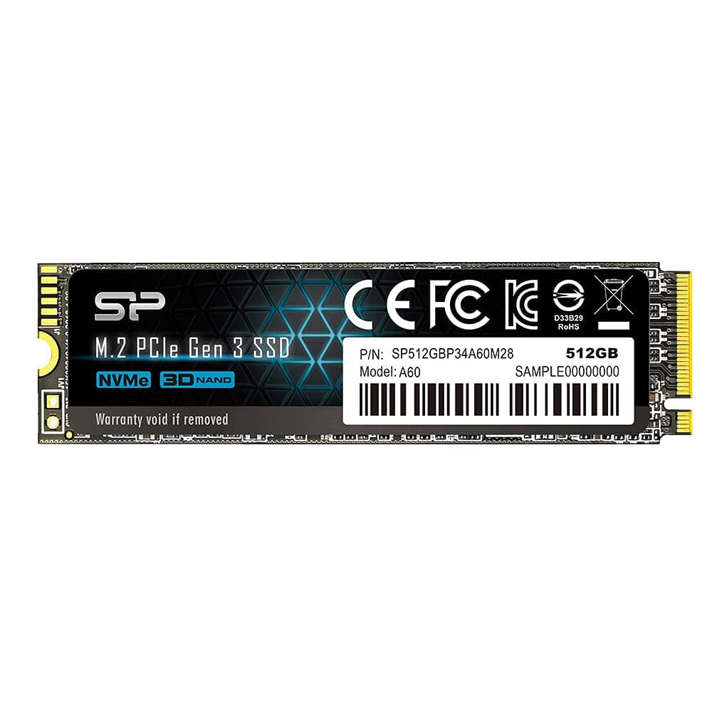 SSD Silicon Power A60 M.2-2280 PCIe Gen 3x4 NVMe 512GB