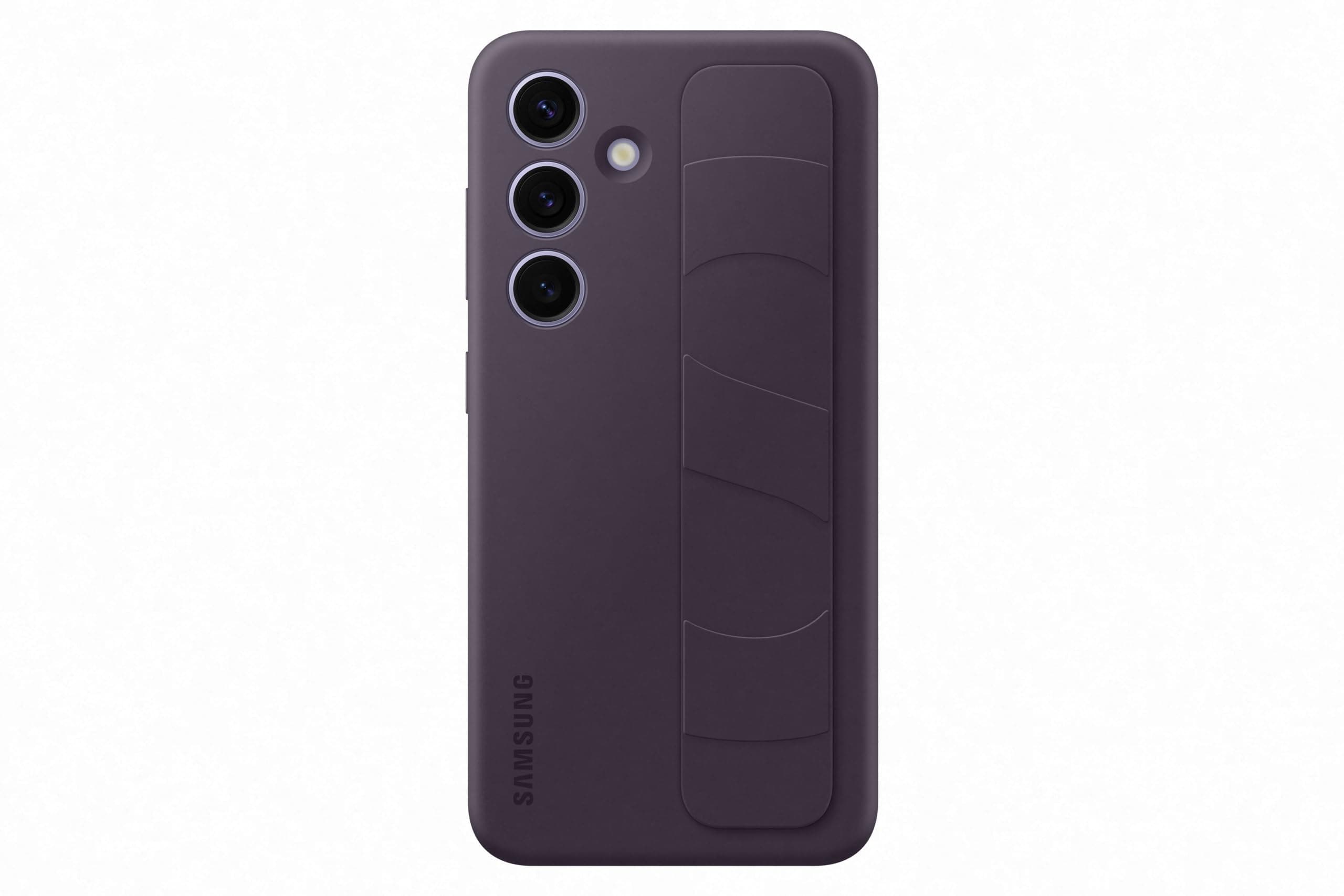 Калъф за Samsung Galaxy S24, силиконов, Samsung Standing Grip, с поставка, лилав