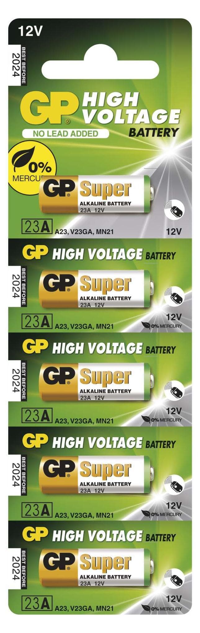 Алкална батерия GP 12 V /5бр./pack цена за 1 бр./ за аларми А23