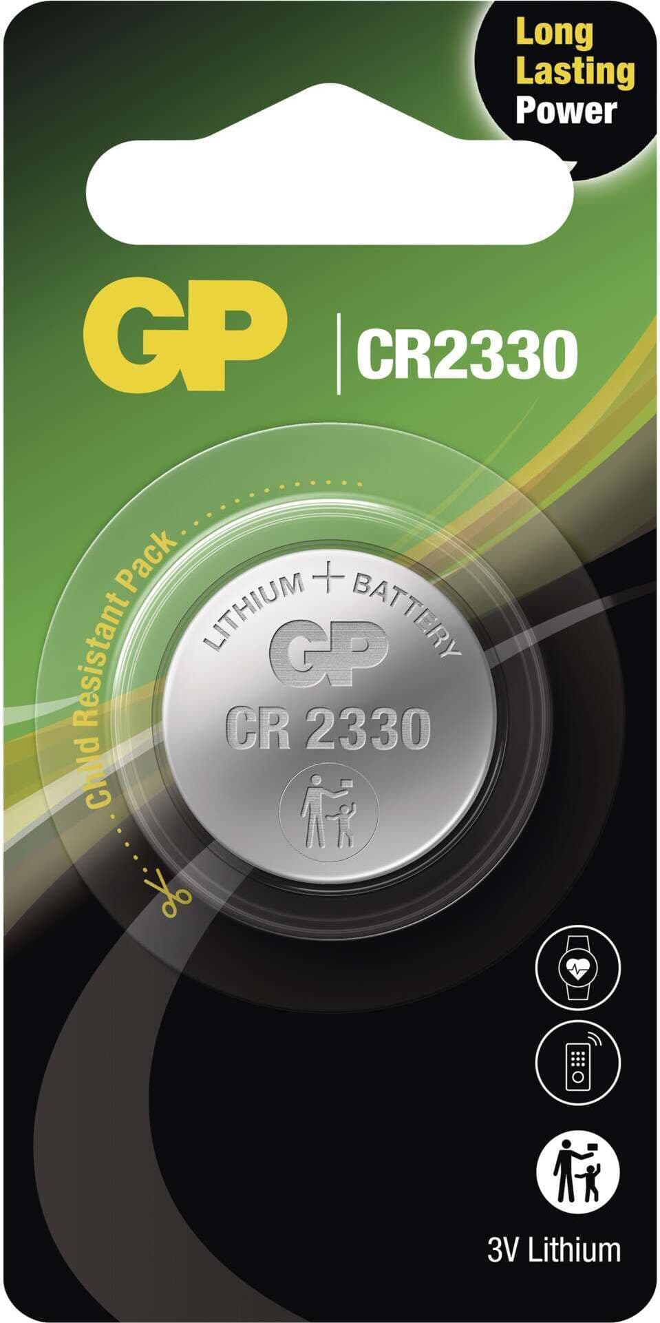 Литиева бутонна батерия GP CR-2330 3V 1 бр. в блистер /цена за 1 бр./