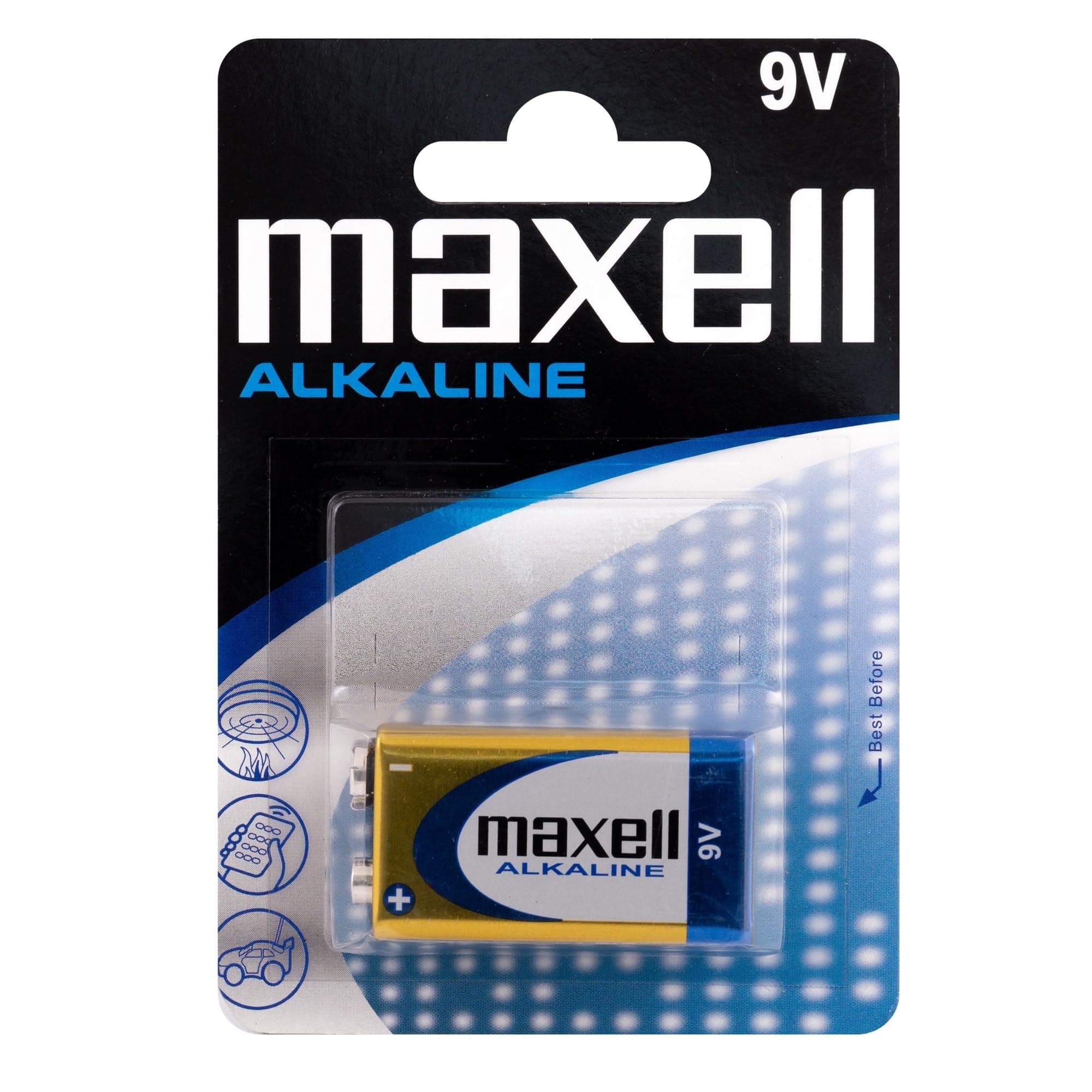 Алкална батерия MAXELL 6LF22 /6LR61/ /9V/ 1 бр., 12 бр/кут.