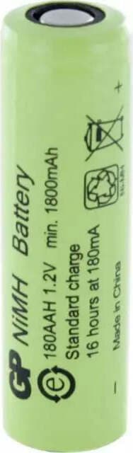 Акумулаторна Батерия R6 AA 180AAH-B 1800mAh NiMH 1 бр. BULK Industrial GP