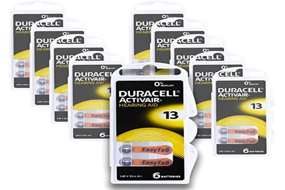 Батерия цинково въздушна DURACELL ZA13 6 бр. бутонни за слухов апарат в блистер