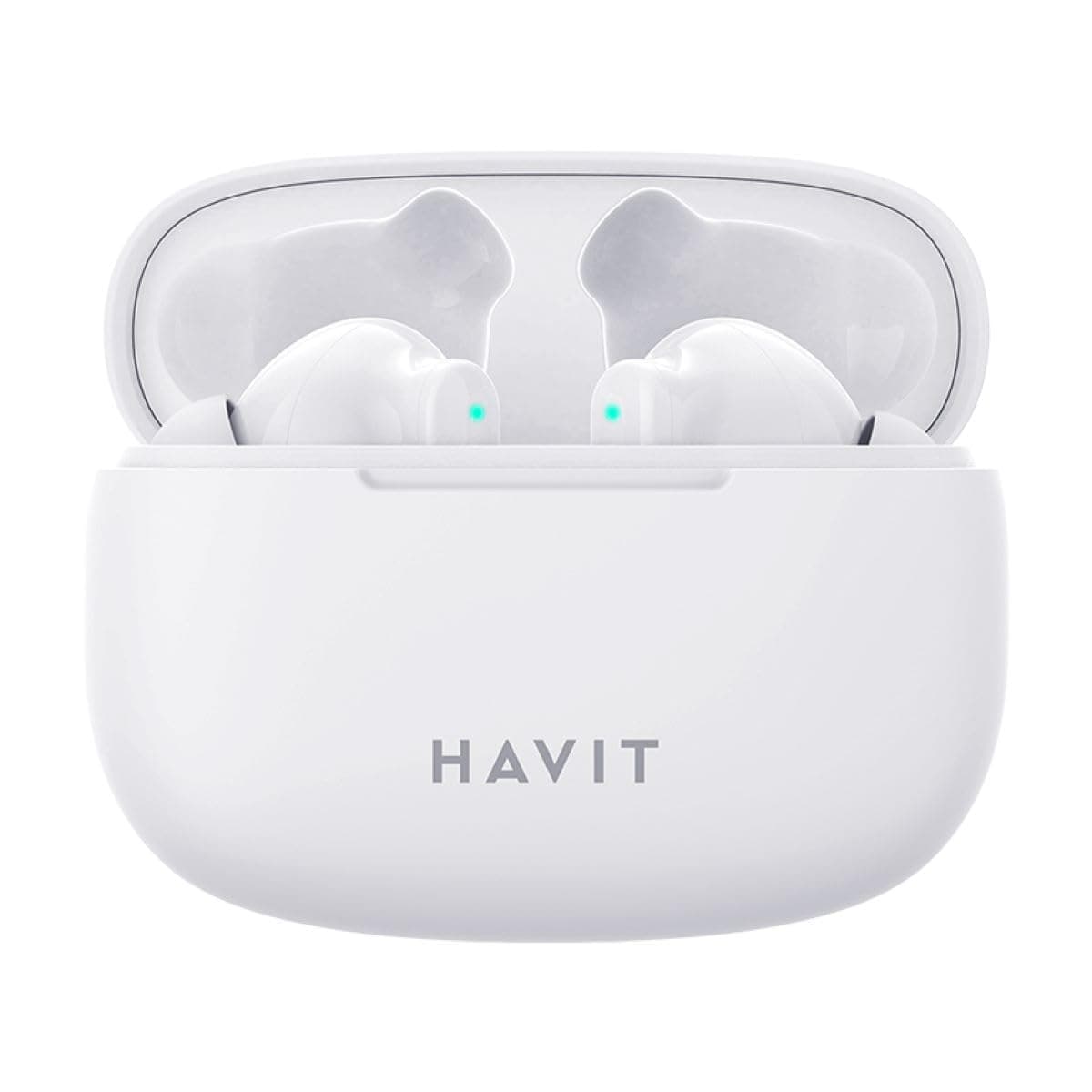 Слушалки Havit TW967, безжични, Bluetooth, микрофон, до 5 часа време на работа, бели