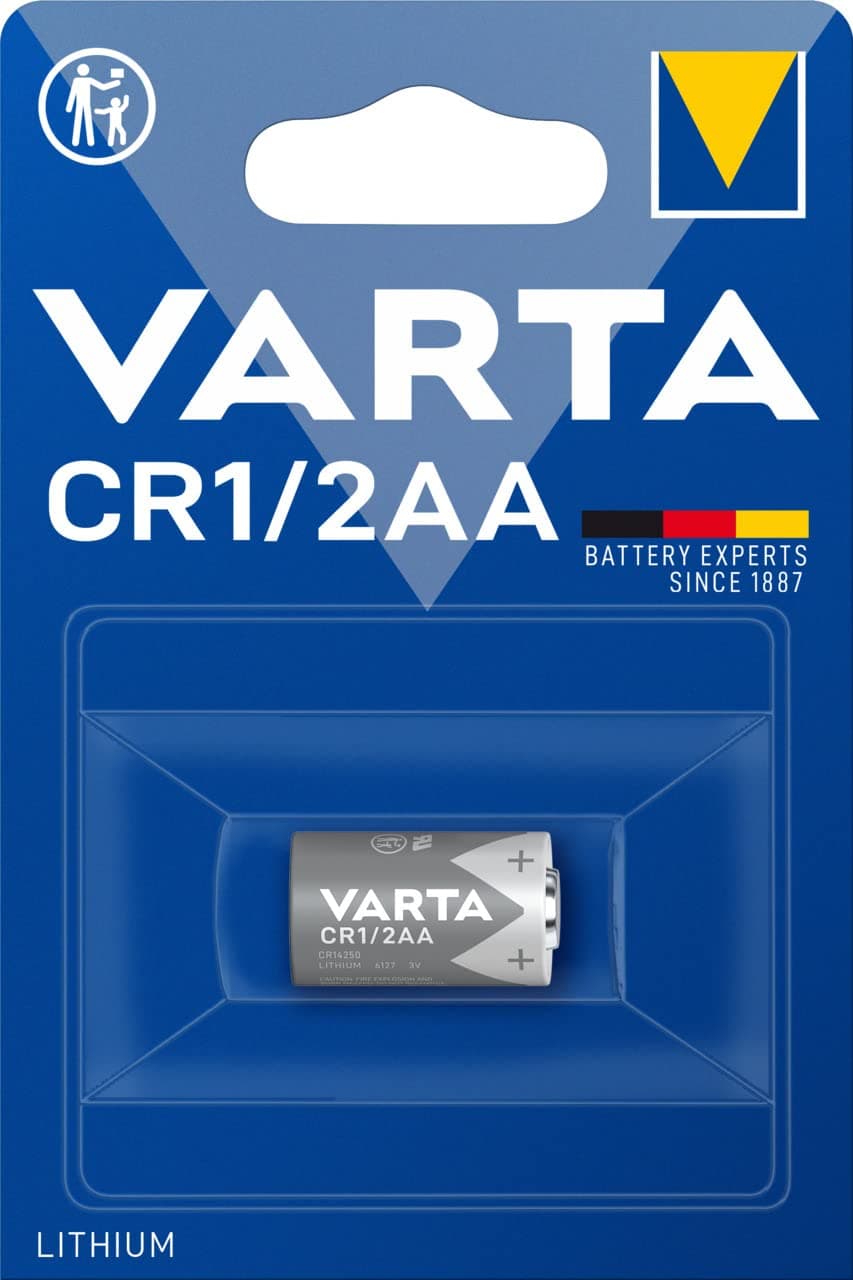 Литиева батерия CR-1/2AA 3V 1000mAh VARTA