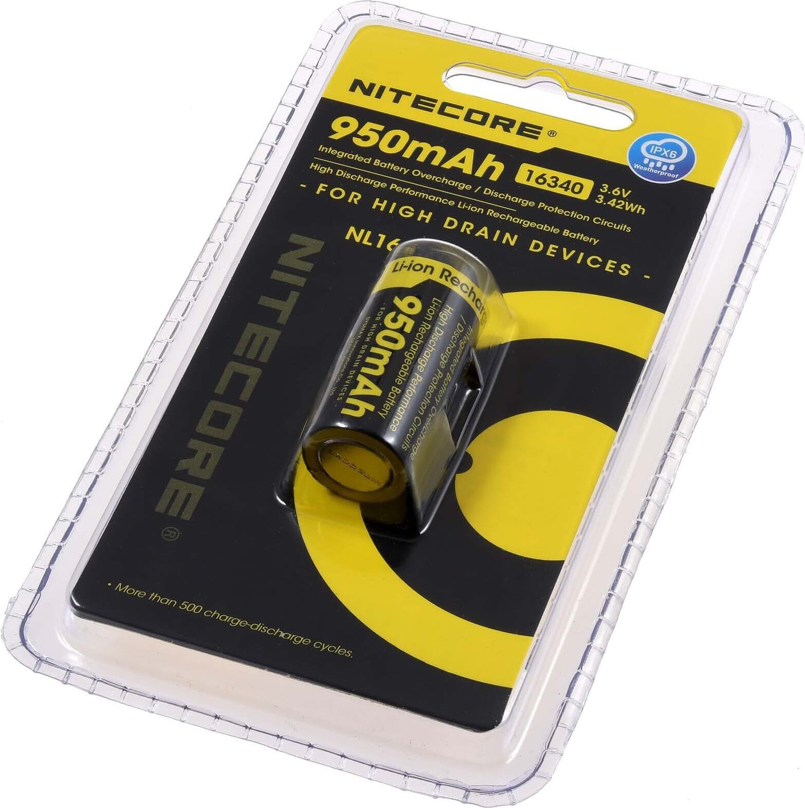 Акумулаторна батерия CR-123 LiIon 3,7V 16340 950mAh NITECORE