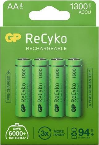 Акумулаторна Батерия R6 AA 130AAHC-EB4 1300mAh NiMH 4 бр. в опаковка GP