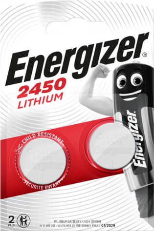 Бутонна батерия литиева CR2450 3V 2 бр. в блистер / цена за 2 бр./ ENERGIZER