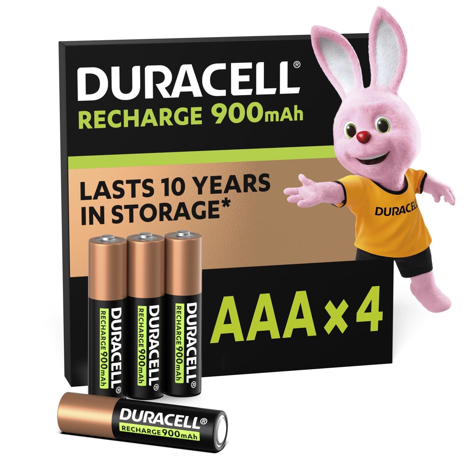 Акумулаторна батерия DURACELL R03 AAA, 900mAh NiMH, 1.2V, 4 бр. в опаковка