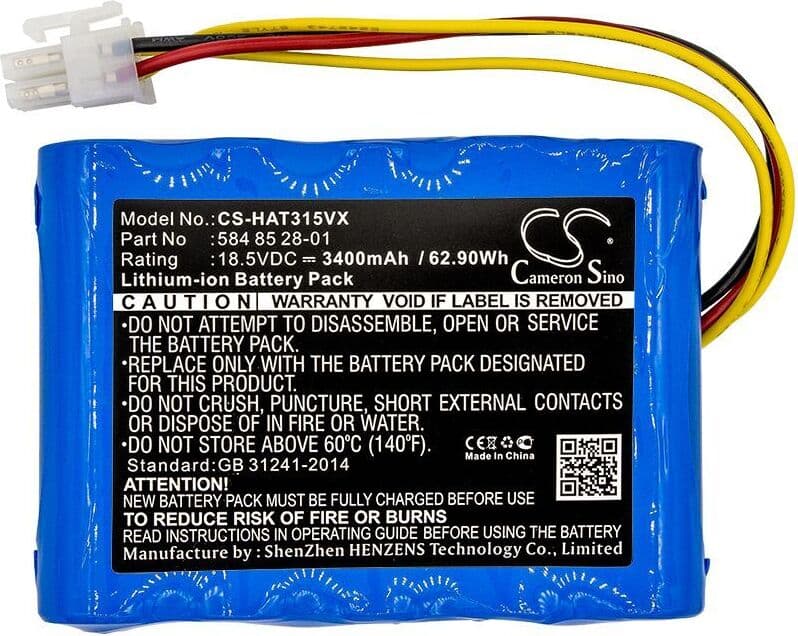 Батерия Cameron Sino, За косачка робот GARDENA Sileno, HUSKVARNA 100Li CS-HAT315VX 18.5V 3400mAh