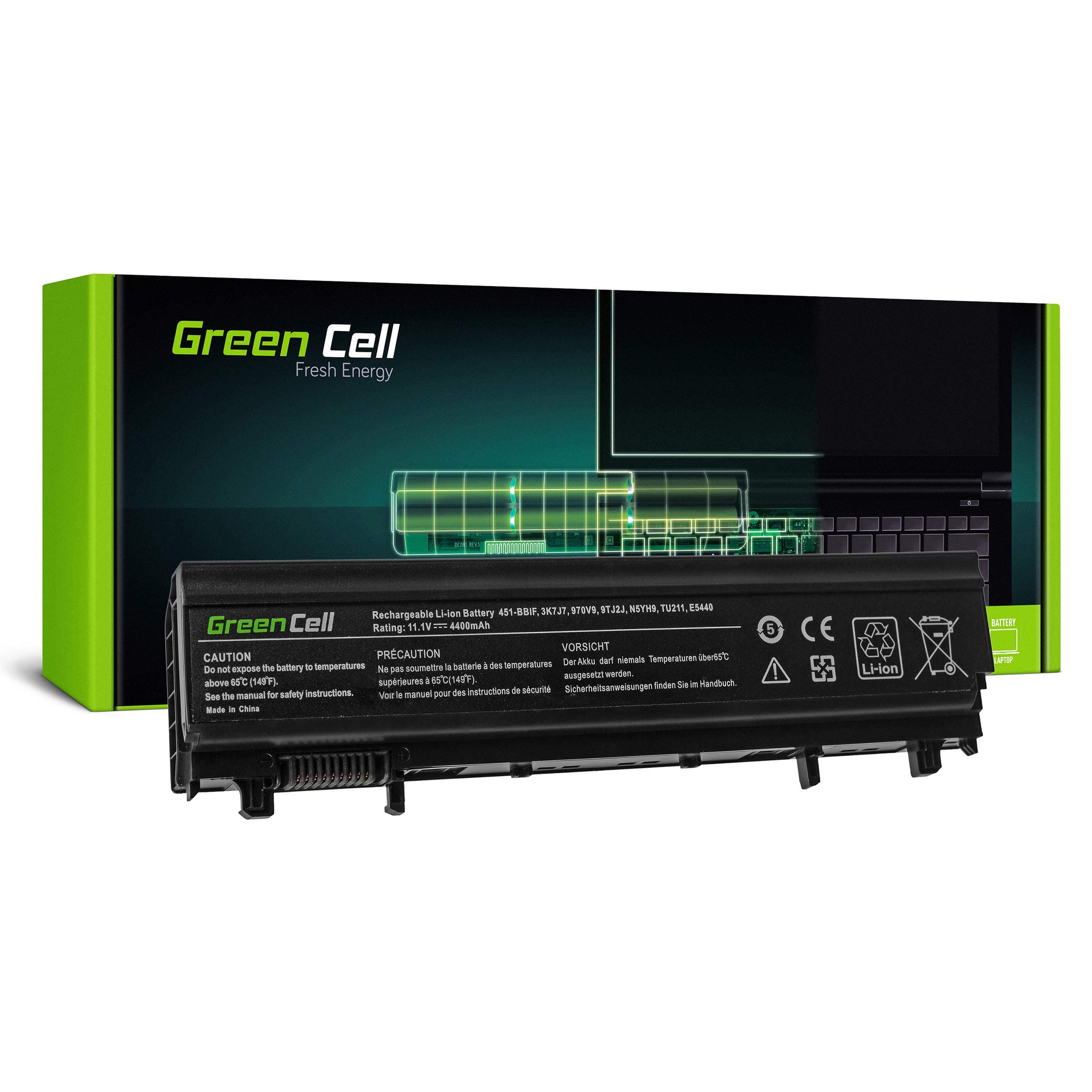 Батерия за лаптоп GREEN CELL, Dell Latitude E5440 E5540, 11.1V, 4400mAh