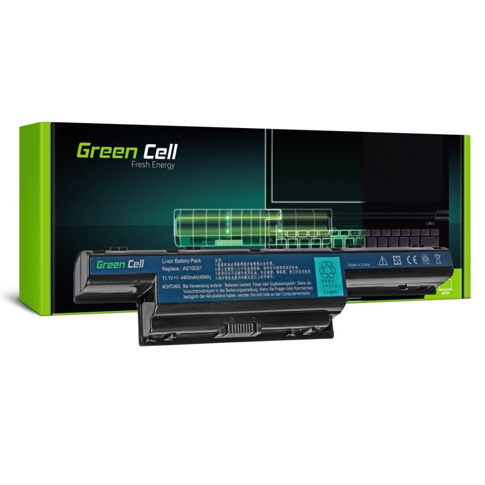 Батерия за лаптоп GREEN CELL, Acer Aspire AS10D31 5733 5741 5742 5742G 5750G E1-571, TravelMate 5740 5742, 11.1V, 4400mAh