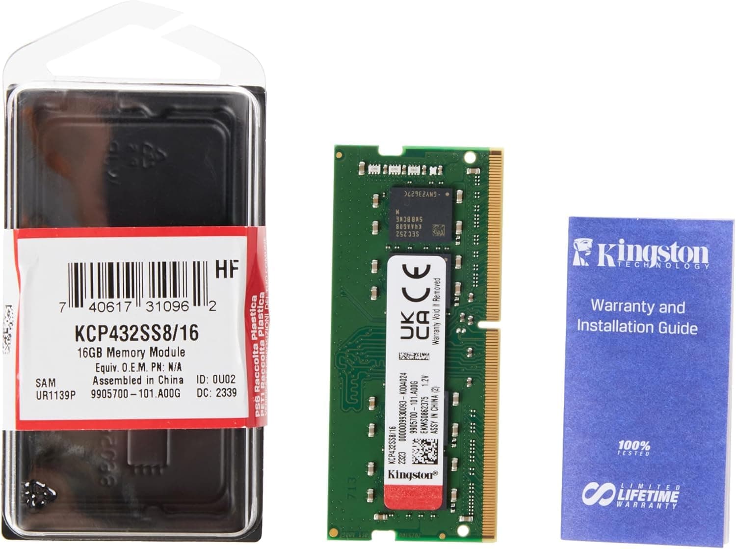 Памет Kingston SODIMM 16GB DDR4 3200 MHz CL22 KCP432SS8-16