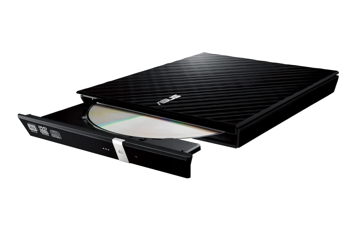 Външно USB DVD записващо устройство ASUS SDRW-08D2S-U LITE, USB 2.0, черно