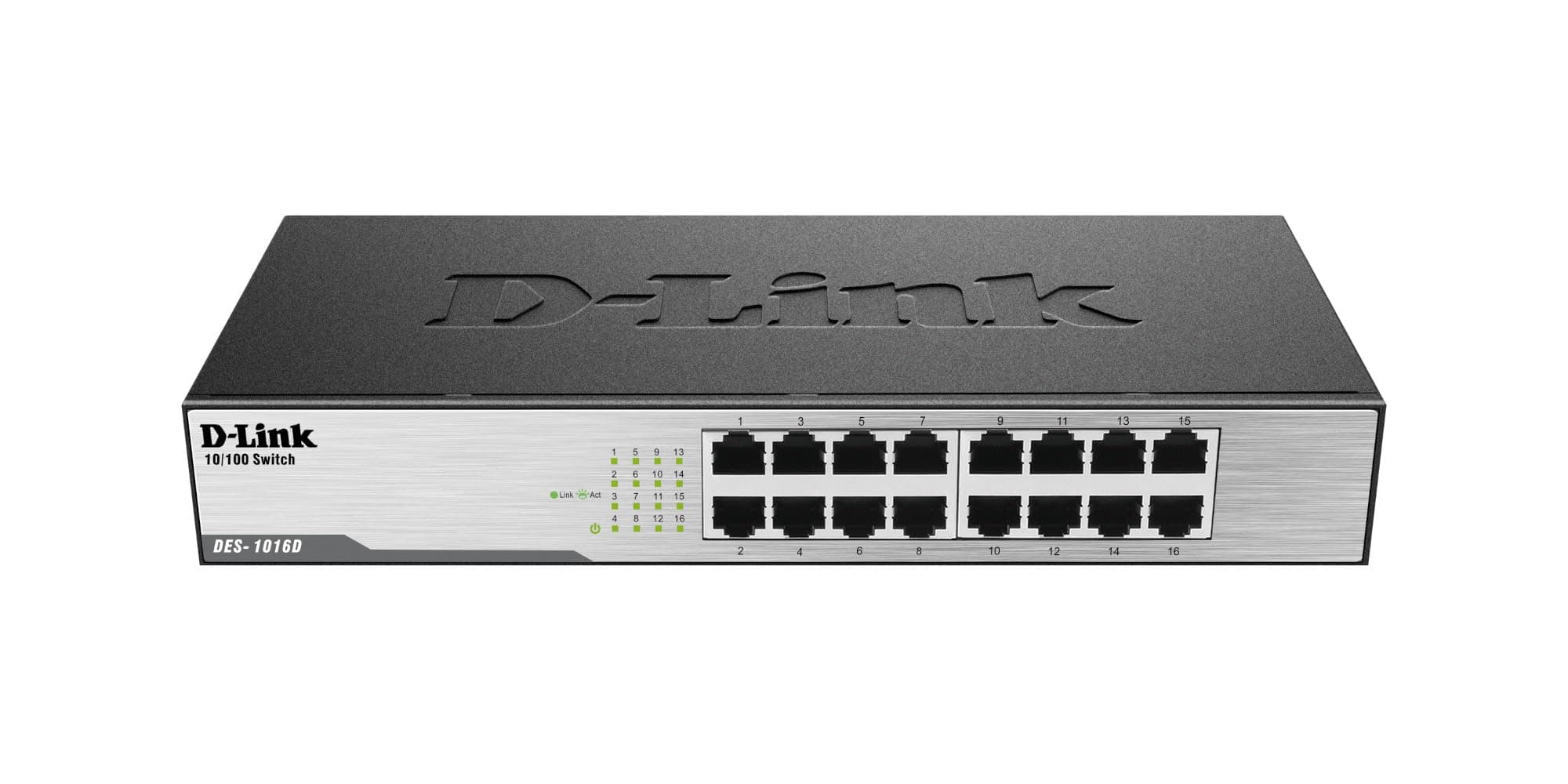 Суич D-Link DES-1016D/E, 16 портов 10/100, Desktop, rack mount