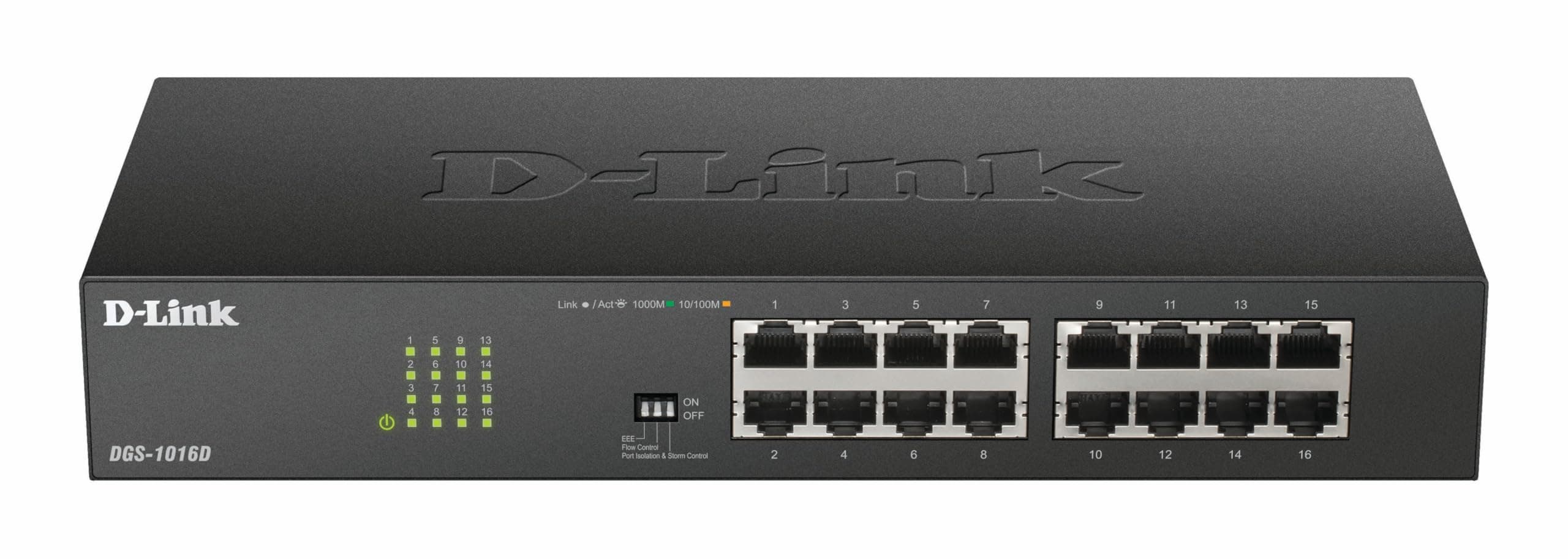 Суич D-Link DGS-1016D/E, 16 портов 10/100/1000, Desktop, rack mount