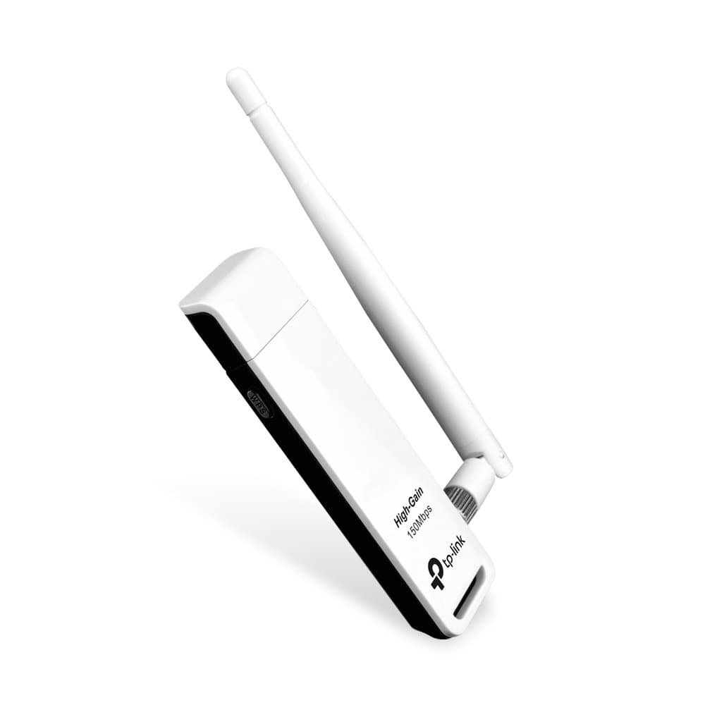 Безжичен адаптер TP LINK TL-WN722N, USB, 2T2R, 2.4Ghz, 802.11n/g/b