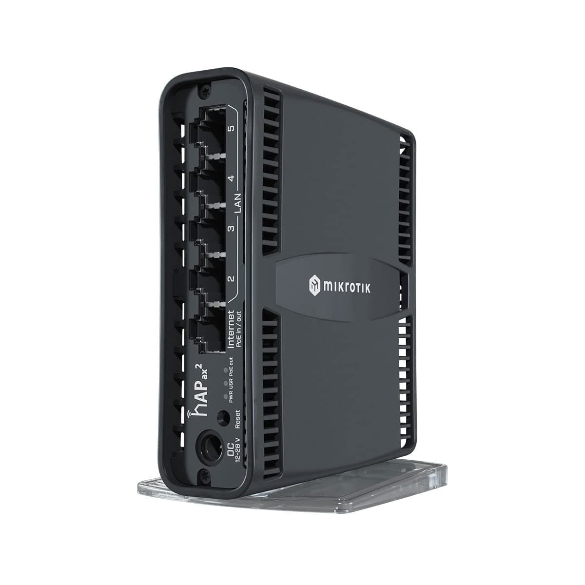 Рутер MikroTik hAP ax2 C52iG-5HaxD2HaxD-TC, 2.4/5GHz, Eternet LAN, Черен