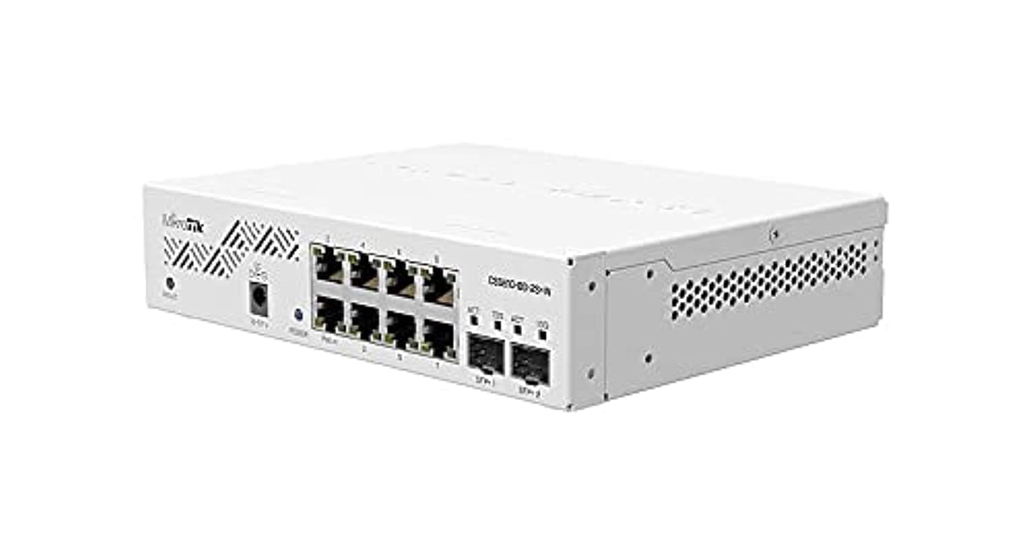 Суич MikroTik CSS610-8G-2S+IN, 8 x Gigabit Ethernet ports, 2 x SFP, PoE in