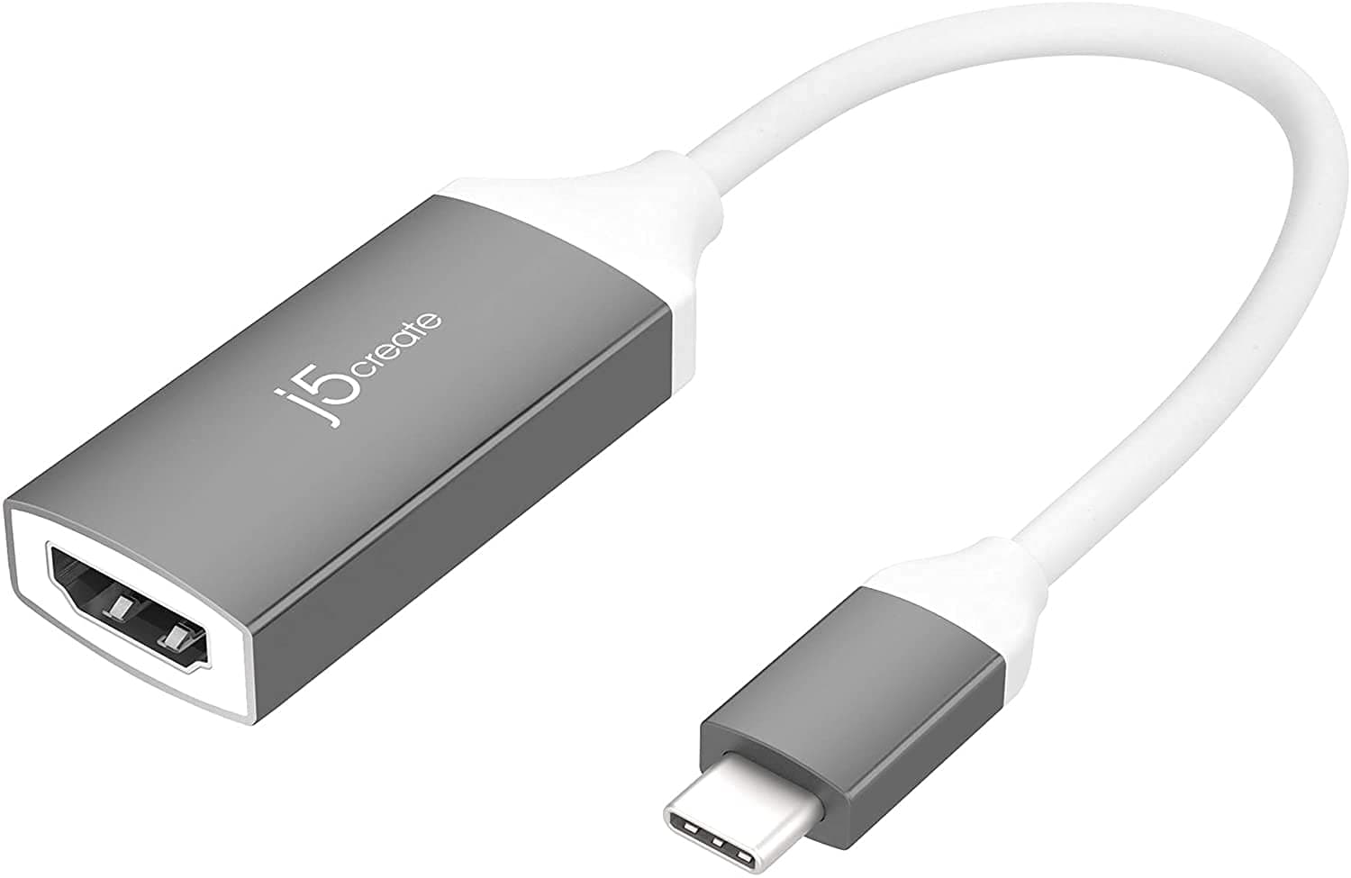 Адаптер j5create JCA153G, USB-C към 4K HDMI, Сив