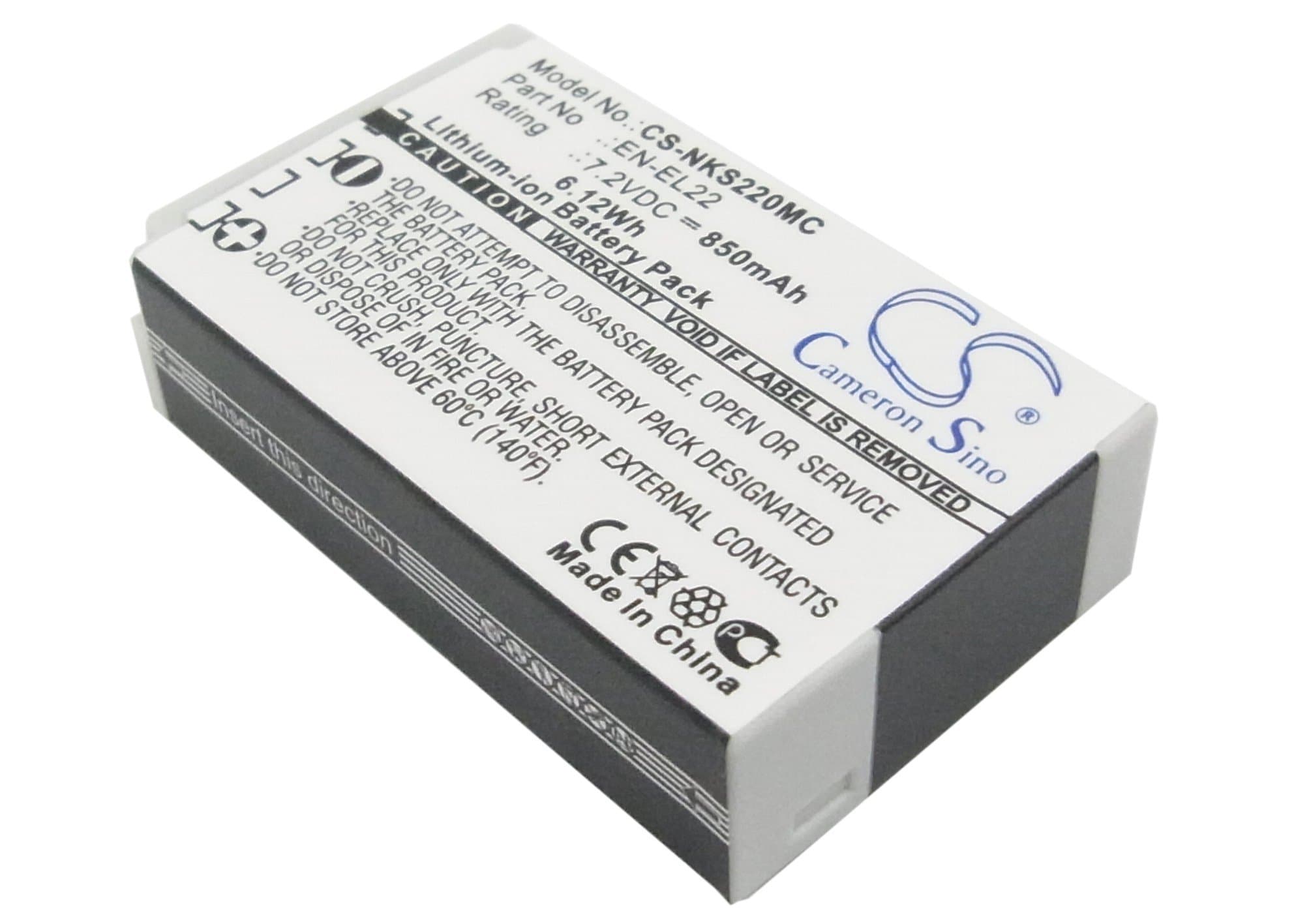 Батерия за камера NIKON J4/S2 EN-EL22 CS-NKS220MC 3,8V 3000mAh CAMERON SINO