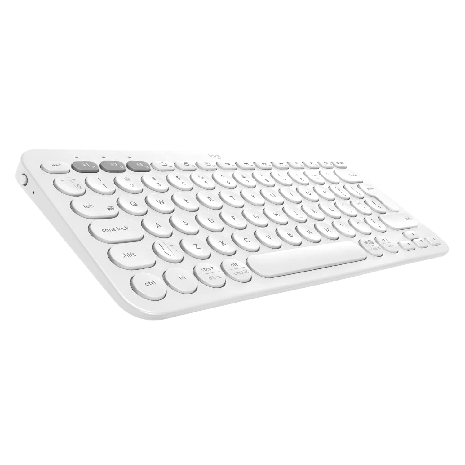 Клавиатура Logitech K380, безжична, компактна, бяла, Bluetooth, US English