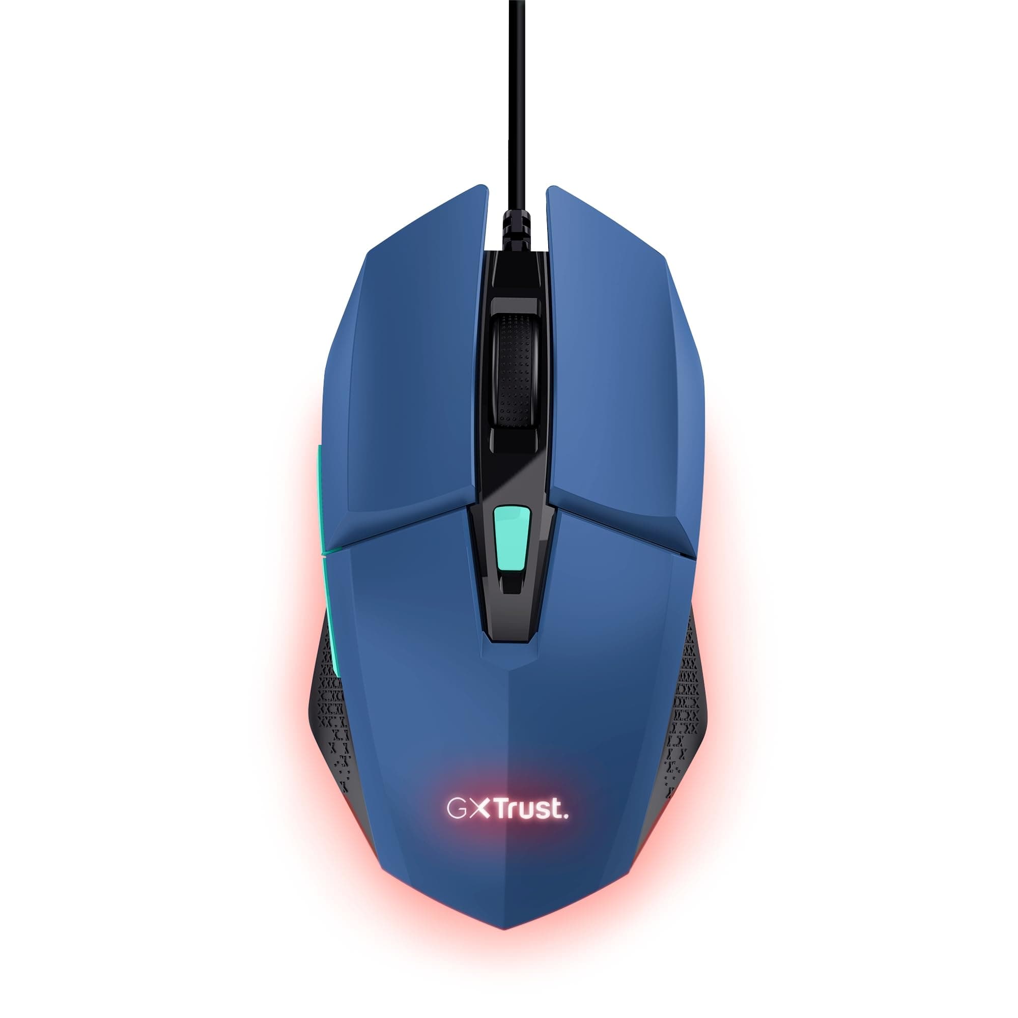 Мишка Trust GXT 109 Felox, оптична (6400 dpi), USB, синя, гейминг, 6 бутона