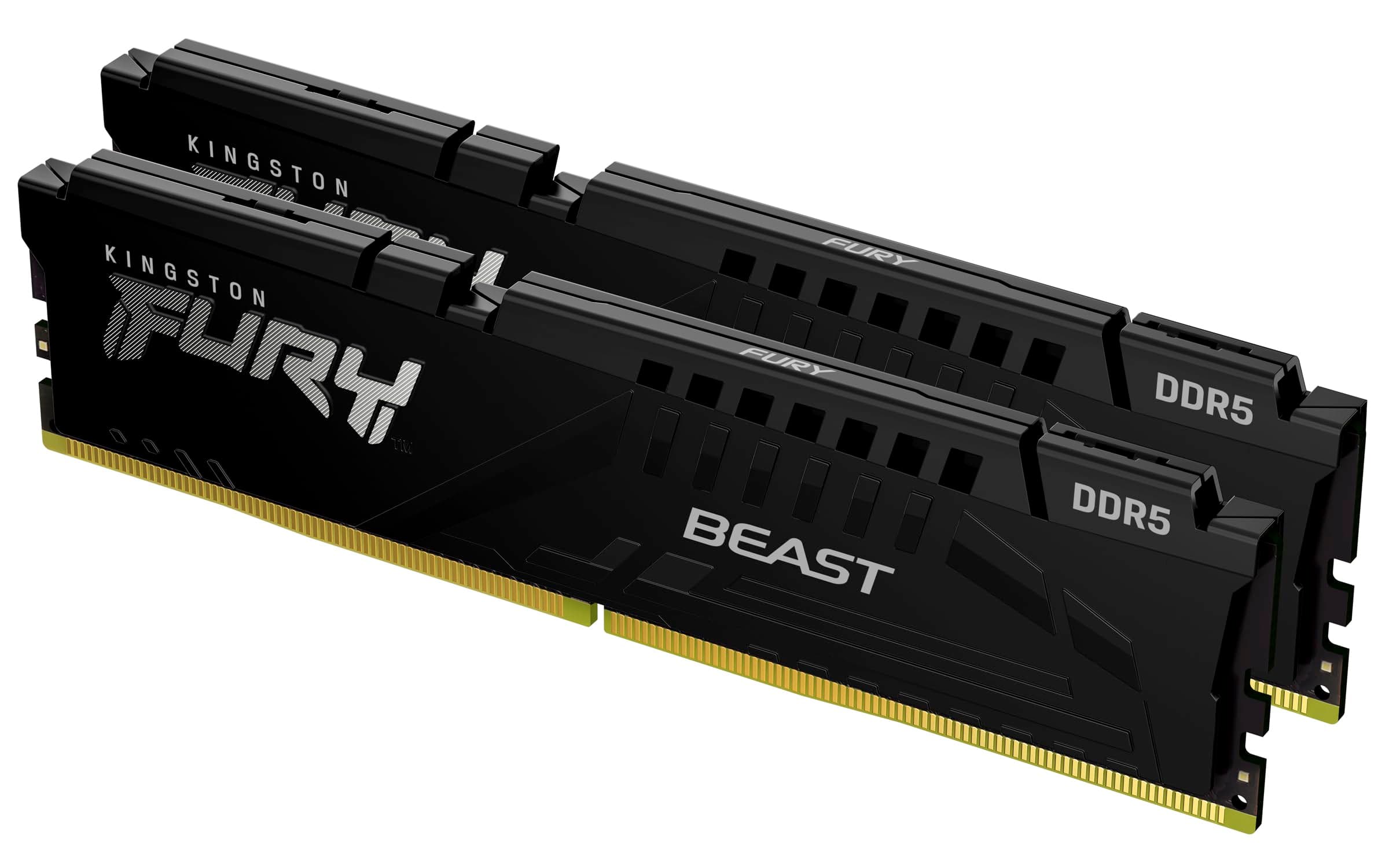 Памет Kingston FURY Beast Black 64GB(2x32GB) DDR5 - KF560C30BBEK2-64